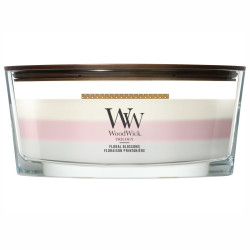 Vonná svíčka WoodWick Trilogy Floral Blossoms, široký knot 453 g