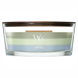 Vonná svíčka WoodWick Trilogy Verdant Woods, široký knot 453 g
