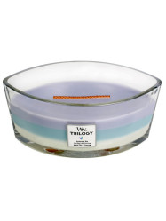 Vonná svíčka WoodWick Trilogy CALMING RETREAT široký knot 453,6g
