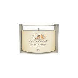 Yankee Candle Votiv ve skle SOFT WOOL & AMBER, 37 g
