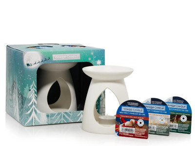 Yankee Candle Dárková sada 2023, 1x aromalampa, 3x vonný vosk