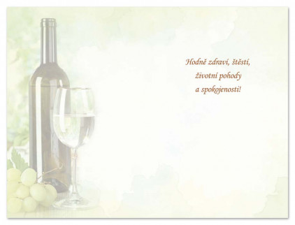 detail Ditipo Blahopřání K - Všechno nejlepší (Bílé víno)