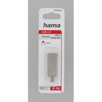 detail Hama USB flash disk Uni-C Rotate Pro, USB-C 3.1, 32 GB, 70 MB/s