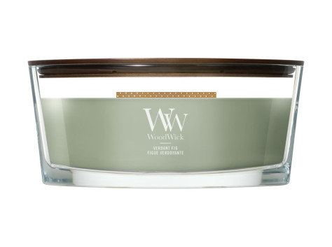 Vonná svíčka WoodWick VERDANT FIG, široký knot 453g