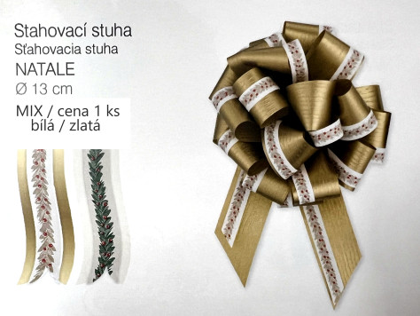 Ditipo 2766 Stahovací stuha NATALE 13cm / mix / cena 1ks