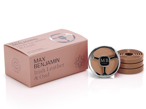 Max Benjamin Vůně do auta GIFT SET 1+4, IRISH LEATHER & OUD