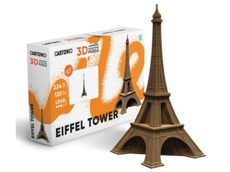 Cartonic 3D PUZZLE - EIFFEL TOWER, 224 dílků, LEVEL 4