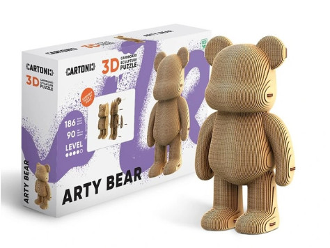 Cartonic 3D PUZZLE - ARTY BEAR, 186 dílků, LEVEL4
