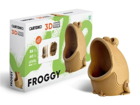 Cartonic 3D PUZZLE - FROGGY, 88 dílků, LEVEL2