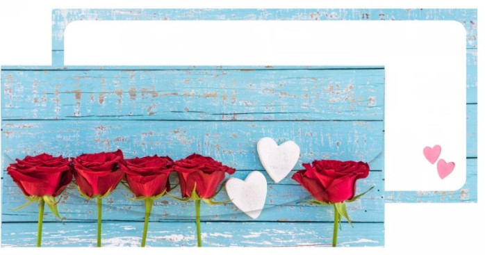 detail Alvarak Dárková obálka na peníze a poukázky 22485 růže na modrém