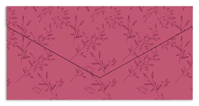 detail Ditipo Obálka na peníze / poukaz - Vínová s větvičkami