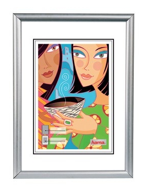 detail Hama rámeček plastový MADRID, stříbrný matný, 50x70 cm, POUZE OSOBNÍ ODBĚR