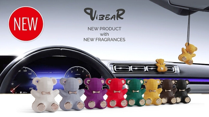 detail VINOVE ViBear LONDON, vůně do auta 60dnů