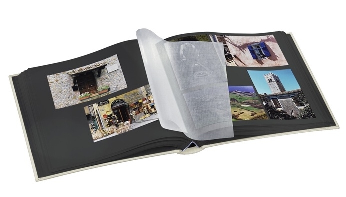 detail Fotoalbum klasik 100stran černých Gedeon LINEN ASH (B)