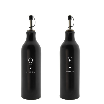 Bastion Collections OIL&VINEGAR black set, 2x 750ml