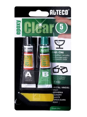 Alteco EPOXY CLEAR 5 MIN - 20 g, dvousložkové lepidlo