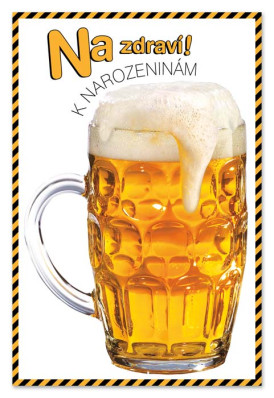 Ditipo Blahpřání H - NA ZDRAVÍ K NAROZENINÁM, pivo