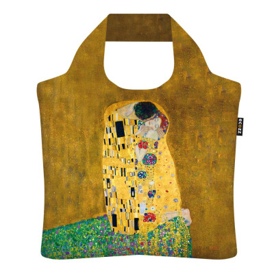 Nákupní taška ECOZZ - THE KISS, skládací na zip 41x47cm