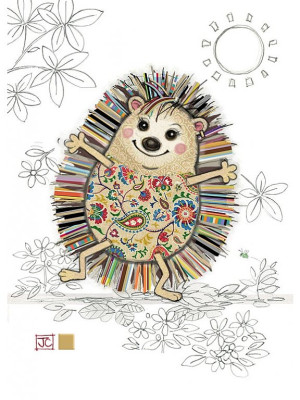 Luxusní přání G039 BUG ART - HATTIE HEDGEHOG