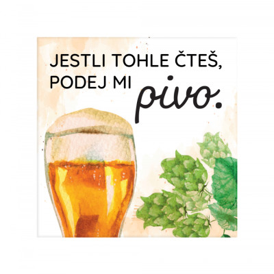 Albi Originální magnetka - JESTLI TOHLE ČTEŠ, PODEJ MI PIVO.