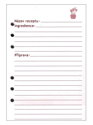 Stil NÁHRADNÍ LISTY do knih na recepty 40ks