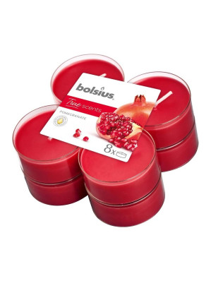 Bolsius Čajové svíčky MAXI - POMEGRANATE, 8 ks