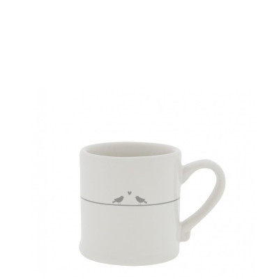 Bastion Collections Hrneček Espresso LOVE BIRDS in grey, 70 ml