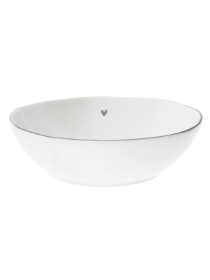 Bastion Collections Miska SUSHI BOWL heart in grey 14x17x5cm