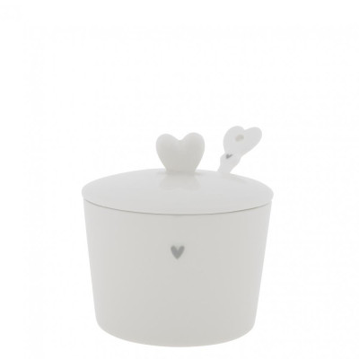 Bastion Collections CUKŘENKA small HEART in grey, 10x9x8,5cm