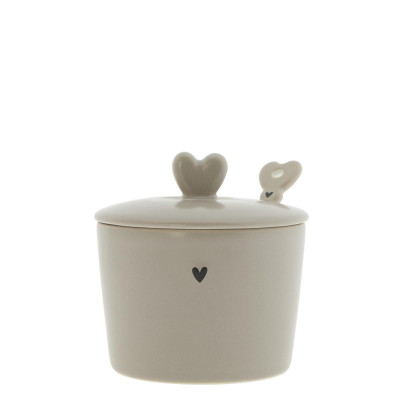 Bastion Collections CUKŘENKA titánová HEART in black, 10x9x8,5cm