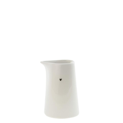 Bastion Collections MILK-JUG heart in black,