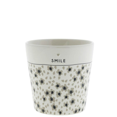 Bastion Collections Kelímek SMILE in black/titane, 9x9x7,5cm