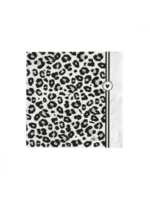 Bastion Collections Papírové ubrousky LEOPARD HEART, 12,5x12,5cm