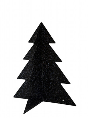 Bastion Collections Dekorace Xmas TREE - BLACK, velký 25 cm