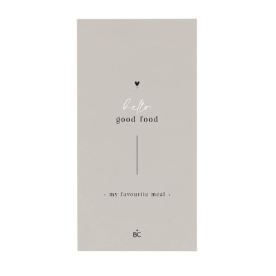 Bastion Collections Papírové ubrousky GOOD FOOD in titane, 10x20cm