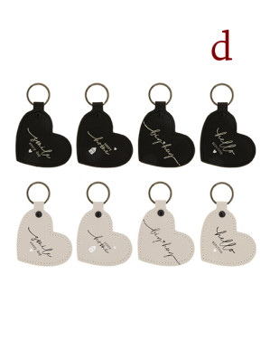 Bastion Collections Klíčenka Heart HELLO BEAUTIFUL in black, 7,5x6,5cm