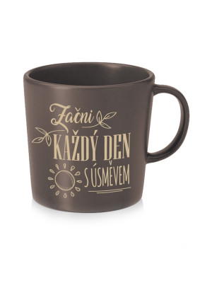 Nekupto KafeTearie - ZAČNI KAŽDÝ DEN, hrnek tmavý, 300 ml