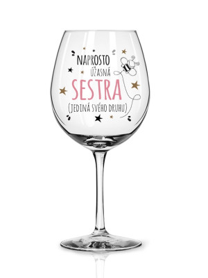 Nekupto DÁRKOVÉ CENTRUM - SESTRA, sklenka na víno 440 ml