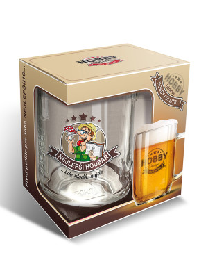 Nekupto Hobby Pivní sklenice - NEJLEPŠÍ HOUBAŘ 500ml