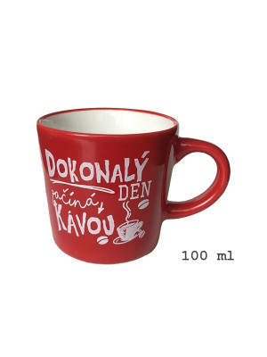 Nekupto Mini hrneček DOKONALÝ DEN začíná KÁVOU, 100ml