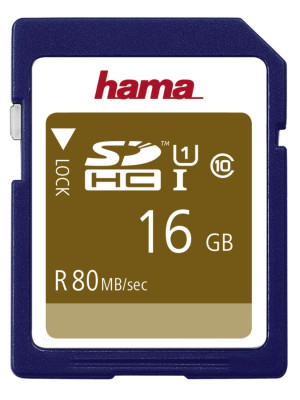 Hama SDHC 16 GB Class 10, UHS-I 80 MB/s