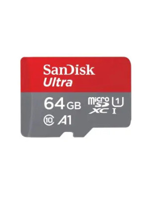 SanDisk Ultra microSDXC 64 GB + SD Adapter 140 MB/s A1 Class 10 UHS-I