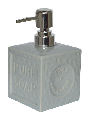 Mhome DÁVKOVAČ MÝDLA - PURE SOAP - ŠEDÝ, keramika