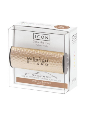 Millefiori Milano Icon VANILLA & WOOD Metal Shades, vůně do auta 47 g