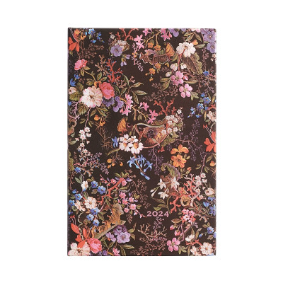 Paperblanks Diář 2024 - FLORALIA, týdenní, MAXI, vertical