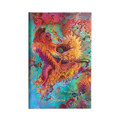 Paperblanks Diář 18-měsíční 2023-24 HUMMING DRAGON, týdenní MAXI
