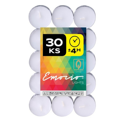 Čajové svíčky EMOCIO 4 h, 30 ks
