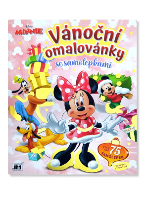 JiriModels VÁNOČNÍ OMALOVÁNKY se samolepkami MINNIE