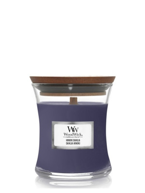 Vonná svíčka WoodWick HINOKI DAHLIA, malá 85 g