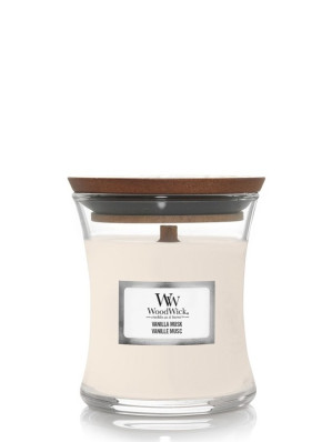 Vonná svíčka WoodWick VANILLA MUSK, malá 85 g